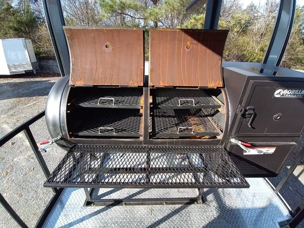 727-8.5-x-24-lime-green-bbq-porch-style-concession-trailer-with-restroom-and-appliances-16.jpg 8.5' x 24' Lime Green BBQ Porch Style Concession Trailer with Restroom and Appliances
