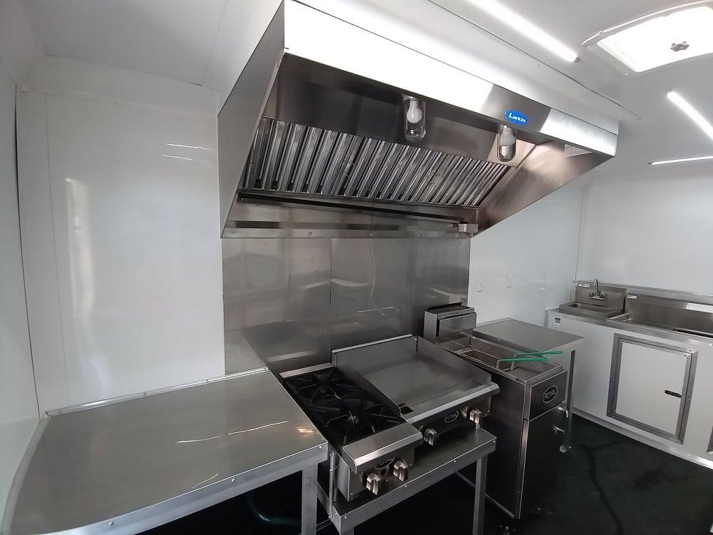 727-8.5-x-24-lime-green-bbq-porch-style-concession-trailer-with-restroom-and-appliances-22.jpg 8.5' x 24' Lime Green BBQ Porch Style Concession Trailer with Restroom and Appliances