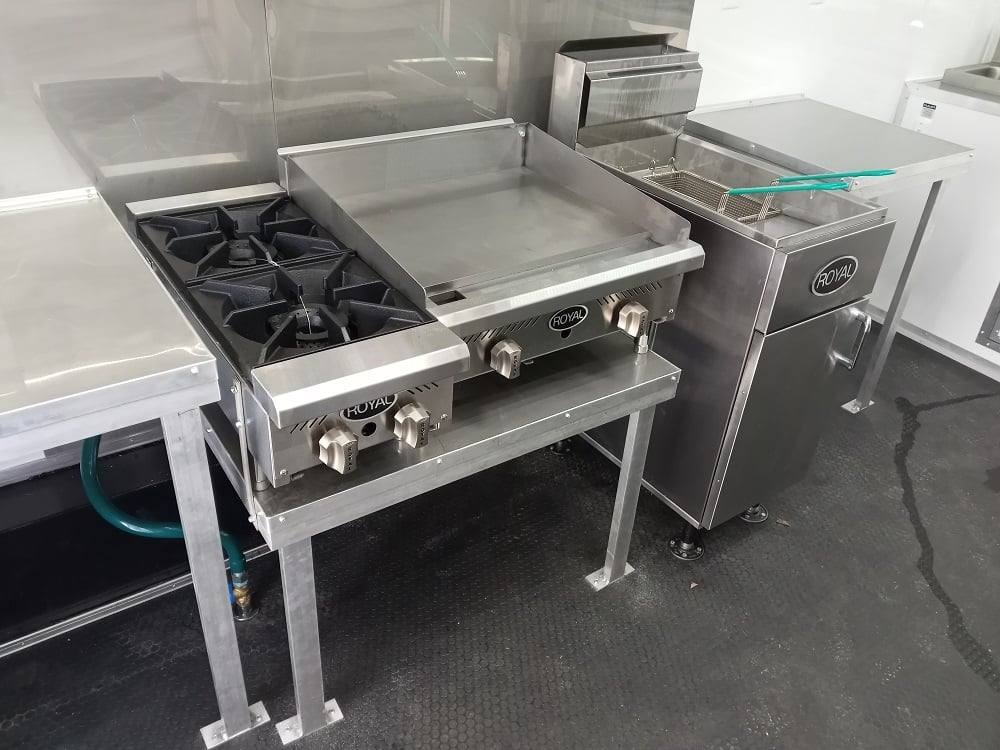 727-8.5-x-24-lime-green-bbq-porch-style-concession-trailer-with-restroom-and-appliances-24.jpg 8.5' x 24' Lime Green BBQ Porch Style Concession Trailer with Restroom and Appliances