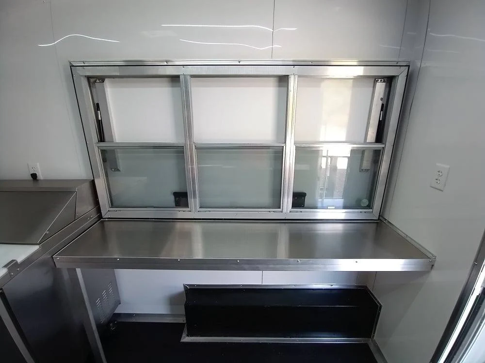 727-8.5-x-24-lime-green-bbq-porch-style-concession-trailer-with-restroom-and-appliances-27.webp 8.5' x 24' Lime Green BBQ Porch Style Concession Trailer with Restroom and Appliances