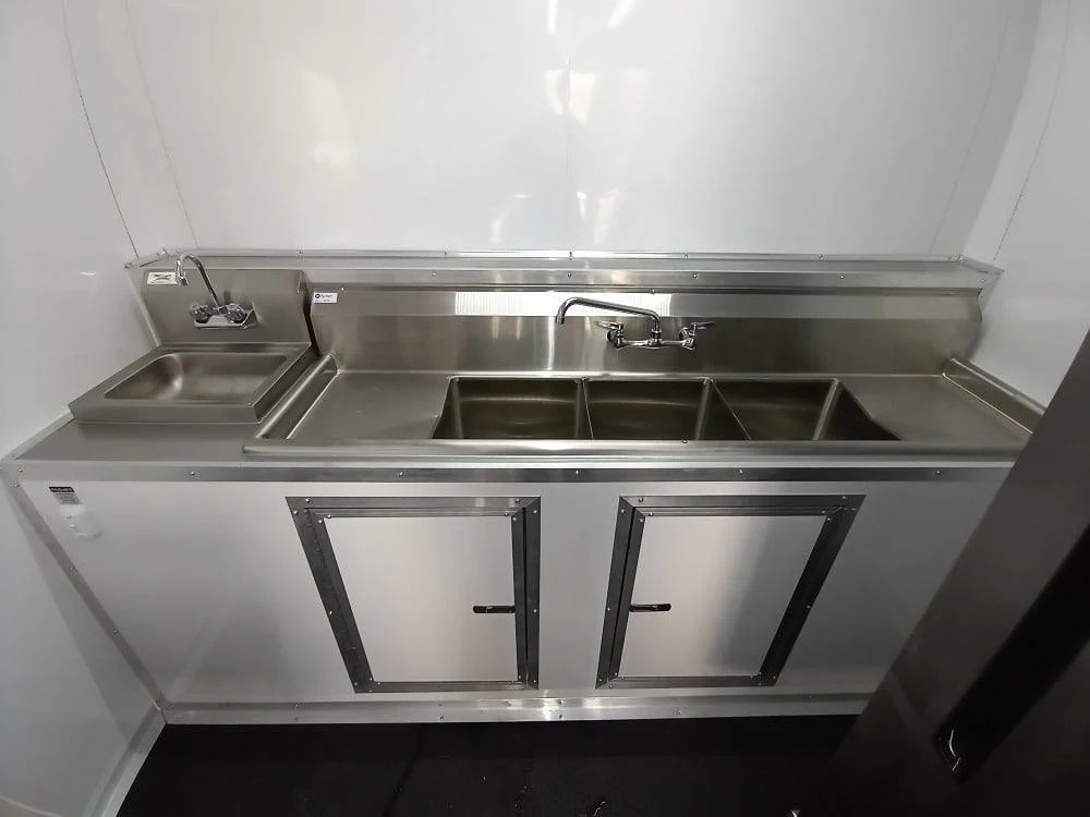727-8.5-x-24-lime-green-bbq-porch-style-concession-trailer-with-restroom-and-appliances-29.webp 8.5' x 24' Lime Green BBQ Porch Style Concession Trailer with Restroom and Appliances