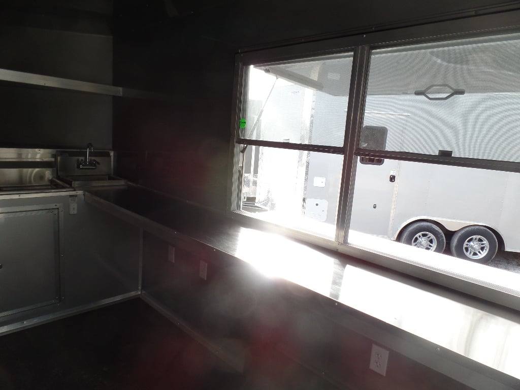 73-8.5-x-16-black-bbq-porch-concession-food-trailer-with-appliances-21.jpg 8.5' x 16' Black BBQ Porch Concession Food Trailer With Appliances