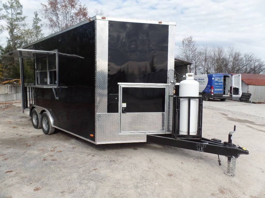 73-8.5-x-16-black-bbq-porch-concession-food-trailer-with-appliances-22.jpg 8.5' x 16' Black BBQ Porch Concession Food Trailer With Appliances