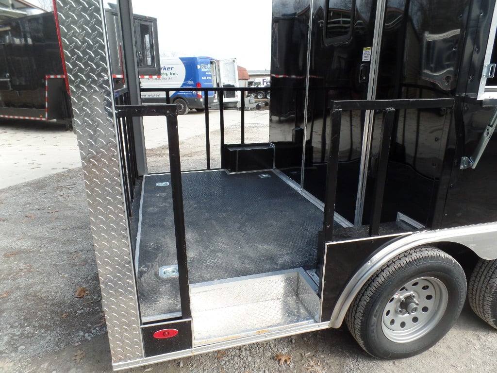 73-8.5-x-16-black-bbq-porch-concession-food-trailer-with-appliances-9.jpg 8.5' x 16' Black BBQ Porch Concession Food Trailer With Appliances