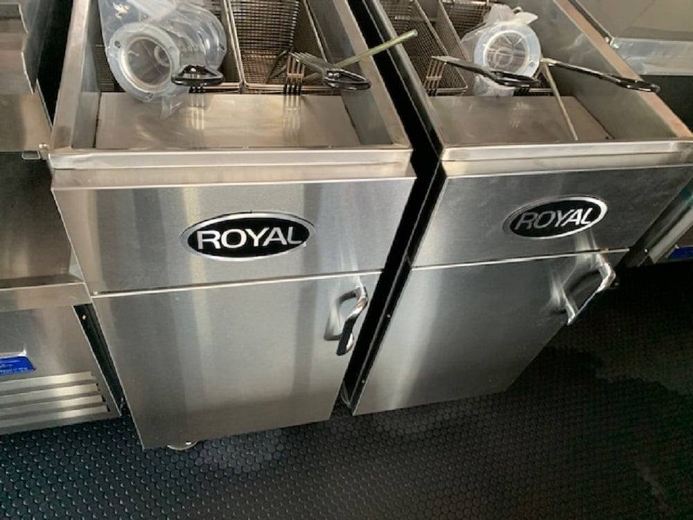 8.5' x 24' Orange Concession Food Trailer with Restroom and Appliances