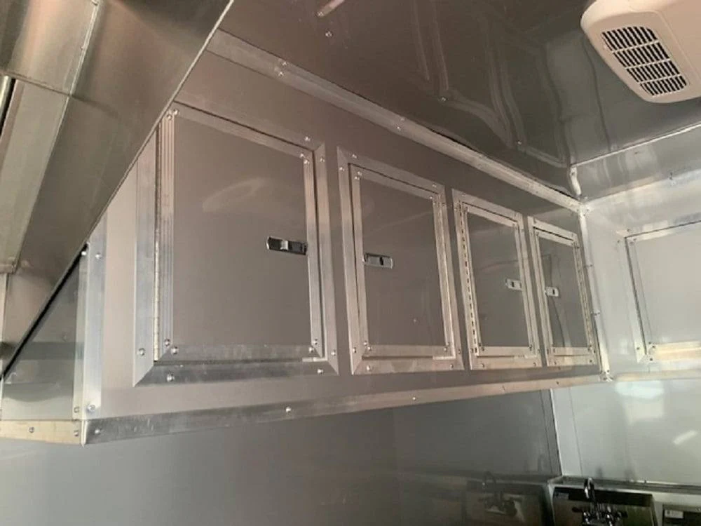 8.5' x 24' Orange Concession Food Trailer with Restroom and Appliances