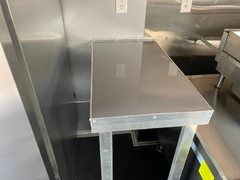 8.5' x 24' Orange Concession Food Trailer with Restroom and Appliances