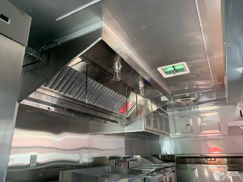 8.5' x 24' Orange Concession Food Trailer with Restroom and Appliances