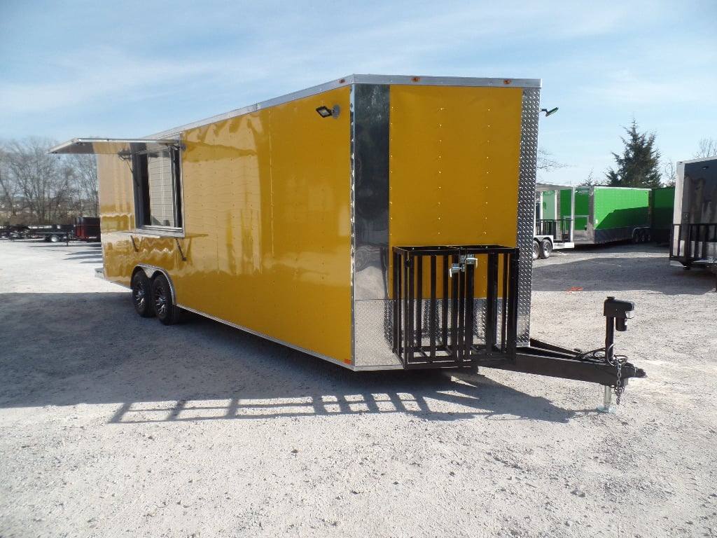 731-8.5-x-24-penske-yellow-concession-food-trailer-11.jpg 8.5' x 24' Penske Yellow Concession Food Trailer