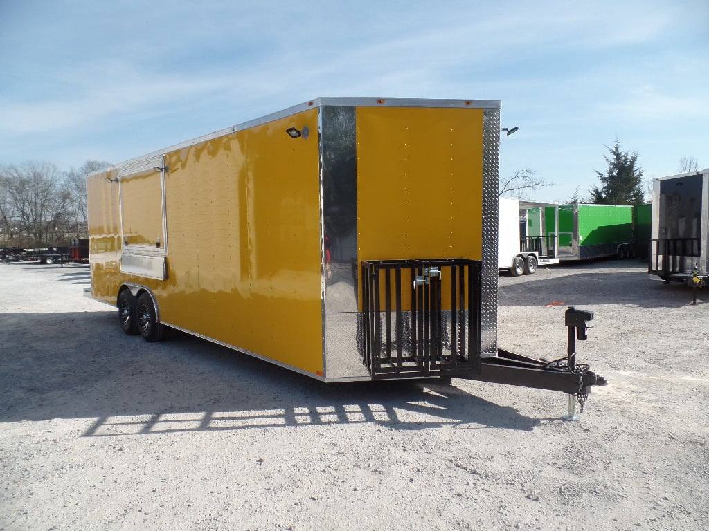 731-8.5-x-24-penske-yellow-concession-food-trailer-22.jpg 8.5' x 24' Penske Yellow Concession Food Trailer