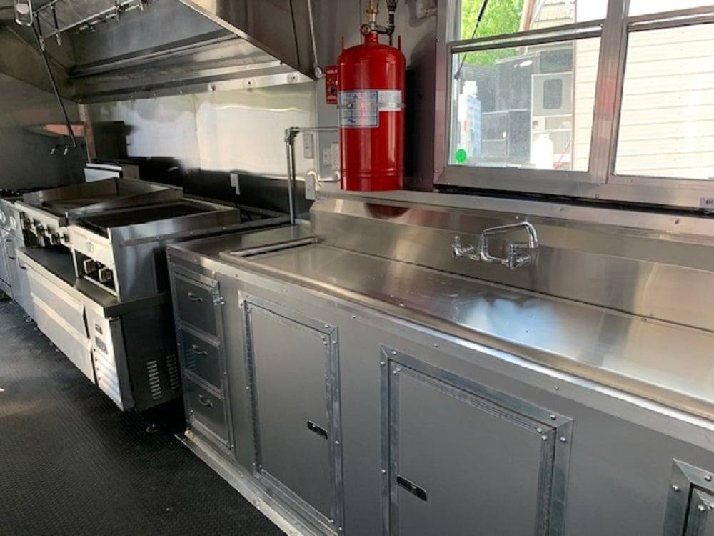 8.5' x 24' Penske Yellow Concession Food Trailer with Restroom