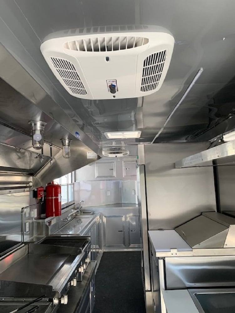 8.5' x 24' Penske Yellow Concession Food Trailer with Restroom