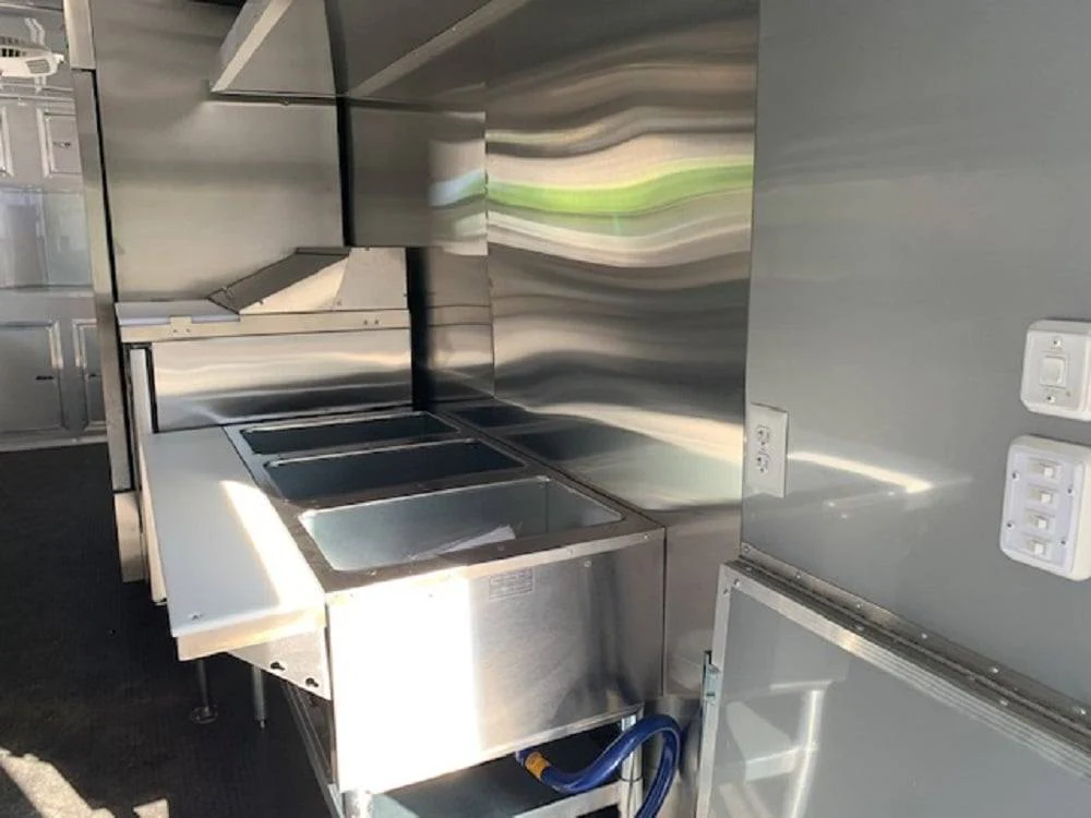 8.5' x 24' Penske Yellow Concession Food Trailer with Restroom