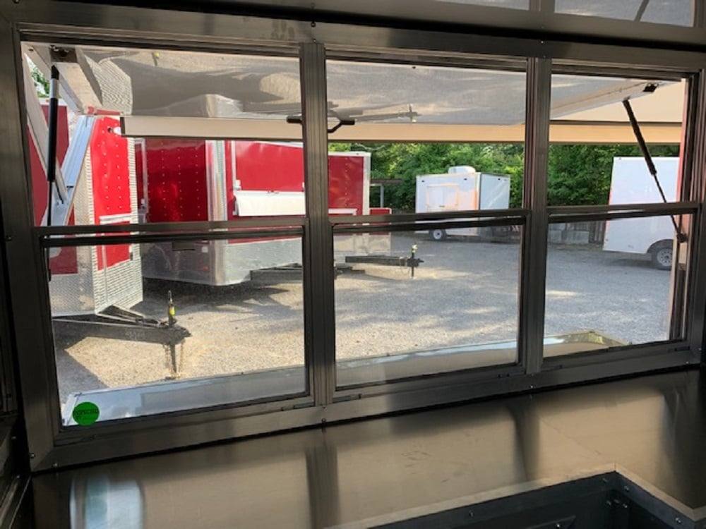 8.5' x 24' Penske Yellow Concession Food Trailer with Restroom
