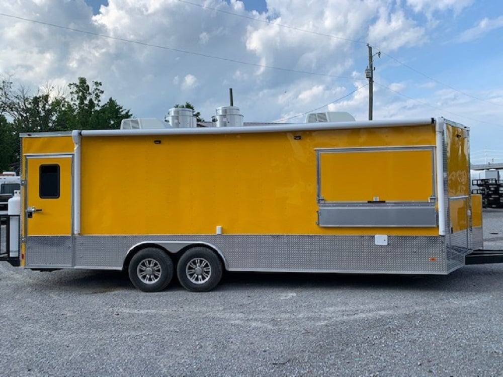 733-8.5-x-24-penske-yellow-concession-food-trailer-with-restroom-and-appliances-13.jpg 8.5' x 24' Penske Yellow Concession Food Trailer with Restroom and Appliances