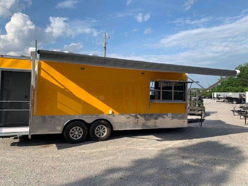 733-8.5-x-24-penske-yellow-concession-food-trailer-with-restroom-and-appliances-27.jpg 8.5' x 24' Penske Yellow Concession Food Trailer with Restroom and Appliances