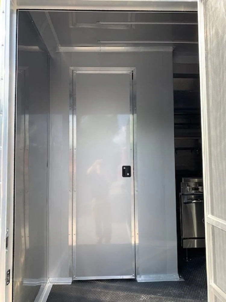 733-8.5-x-24-penske-yellow-concession-food-trailer-with-restroom-and-appliances-4.webp 8.5' x 24' Penske Yellow Concession Food Trailer with Restroom and Appliances