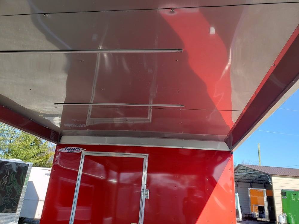 735-8.5-x-24-red-bbq-porch-food-concession-event-trailer-14.jpg 8.5' x 24' Red BBQ Porch Food Concession Event Trailer