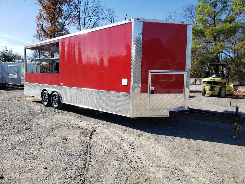 735-8.5-x-24-red-bbq-porch-food-concession-event-trailer-16.jpg 8.5' x 24' Red BBQ Porch Food Concession Event Trailer
