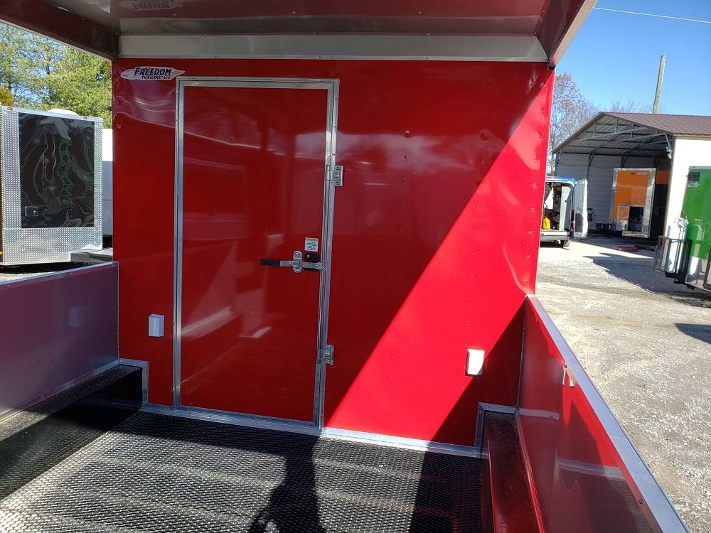 735-8.5-x-24-red-bbq-porch-food-concession-event-trailer-19.jpg 8.5' x 24' Red BBQ Porch Food Concession Event Trailer
