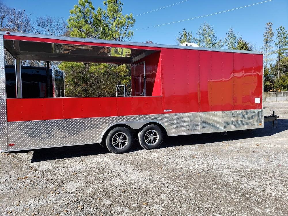 735-8.5-x-24-red-bbq-porch-food-concession-event-trailer-20.jpg 8.5' x 24' Red BBQ Porch Food Concession Event Trailer