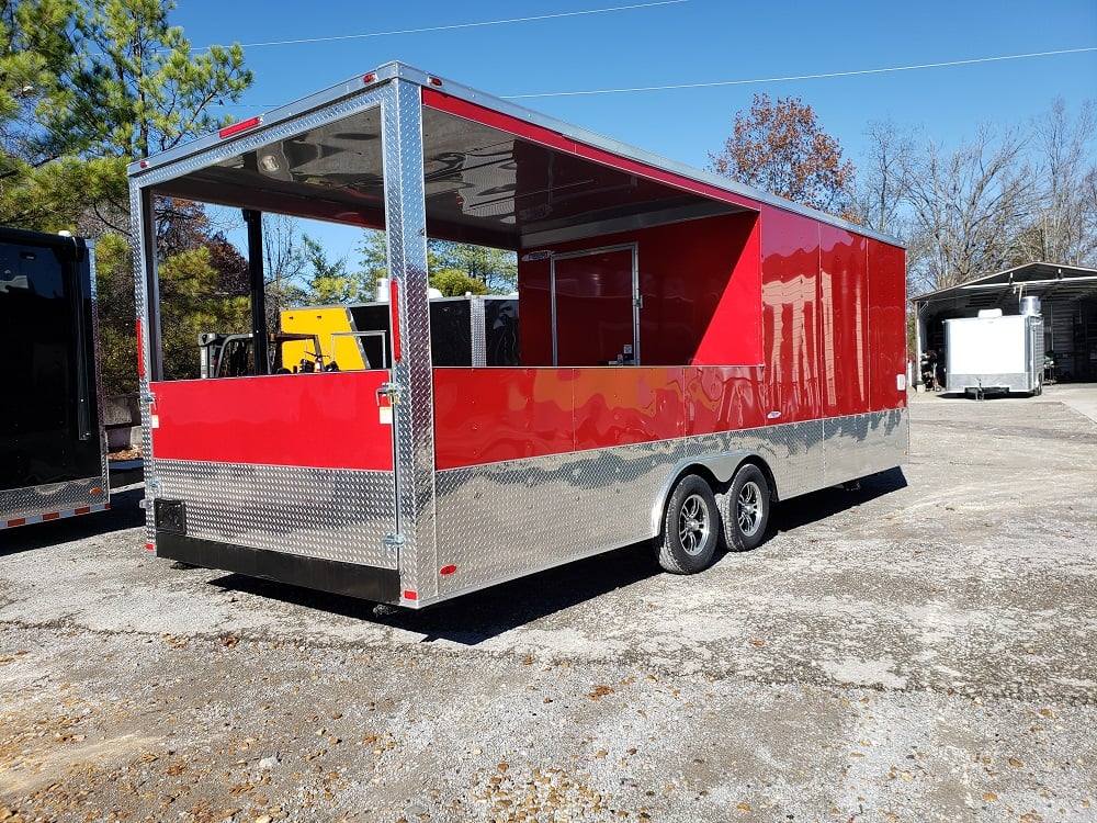 735-8.5-x-24-red-bbq-porch-food-concession-event-trailer-24.jpg 8.5' x 24' Red BBQ Porch Food Concession Event Trailer