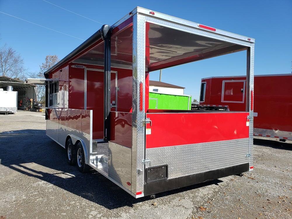 735-8.5-x-24-red-bbq-porch-food-concession-event-trailer-29.jpg 8.5' x 24' Red BBQ Porch Food Concession Event Trailer