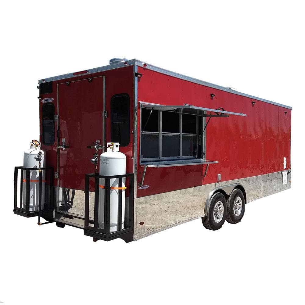 737-8.5-x-24-red-concession-food-trailer-with-appliances-1.jpg 8.5' x 24' Red Concession Food Trailer With Appliances