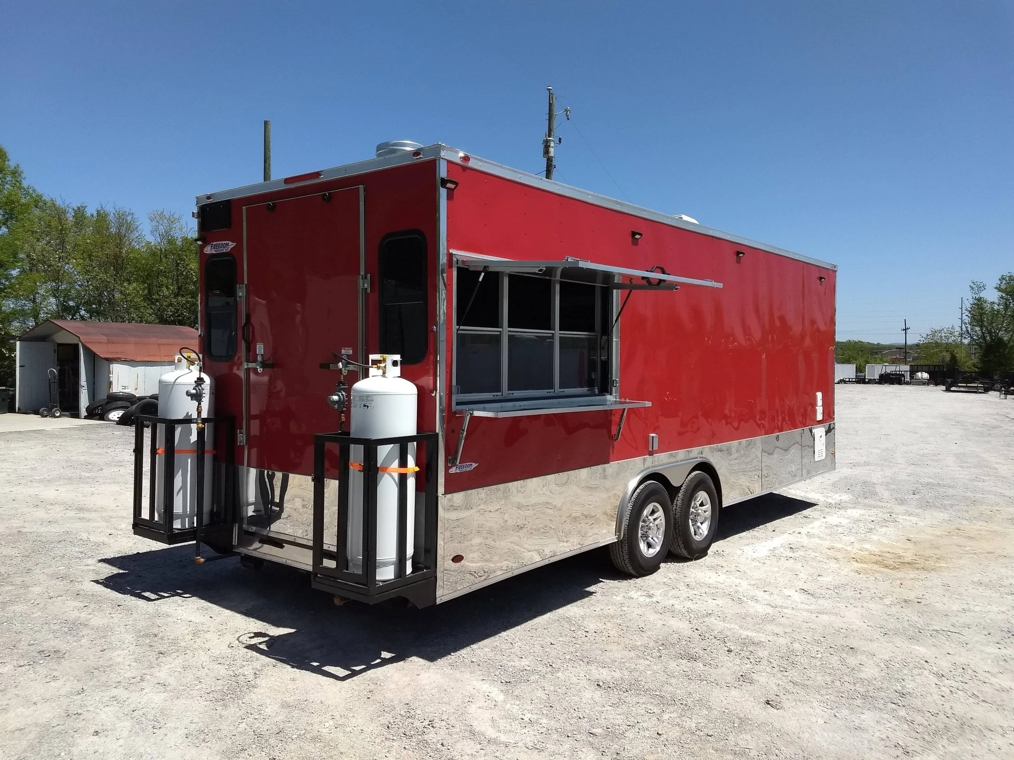 737-8.5-x-24-red-concession-food-trailer-with-appliances-9.webp 8.5' x 24' Red Concession Food Trailer With Appliances