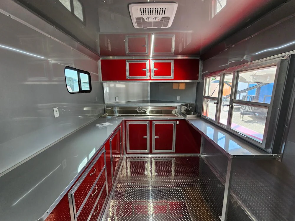 738-8.5-x-24-red-concession-trailer-with-12ft-porch-food-event-catering-15.webp 8.5' X 24' Red Concession Trailer With 12ft Porch Food Event Catering