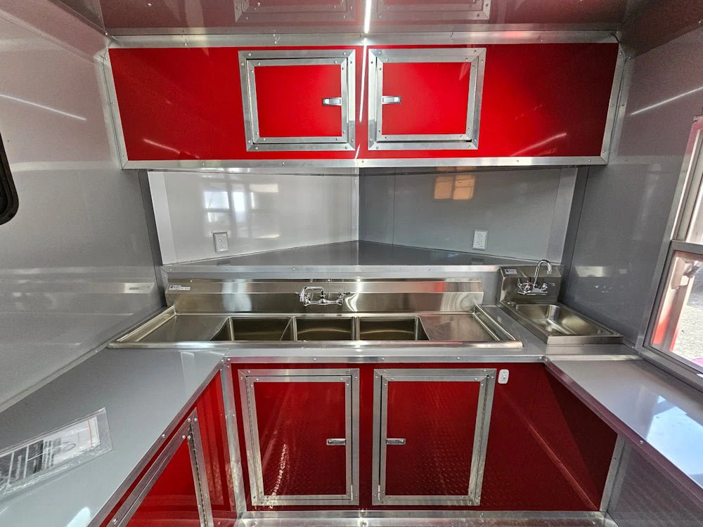 738-8.5-x-24-red-concession-trailer-with-12ft-porch-food-event-catering-25.webp 8.5' X 24' Red Concession Trailer With 12ft Porch Food Event Catering