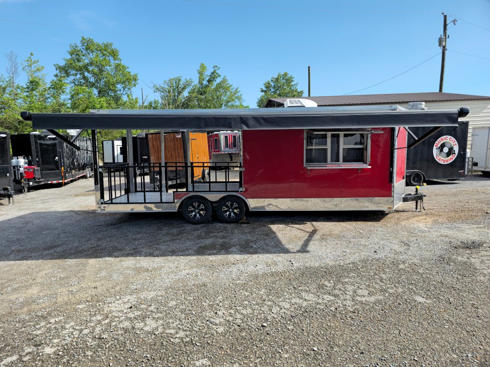 738-8.5-x-24-red-concession-trailer-with-12ft-porch-food-event-catering-26.jpg 8.5' X 24' Red Concession Trailer With 12ft Porch Food Event Catering