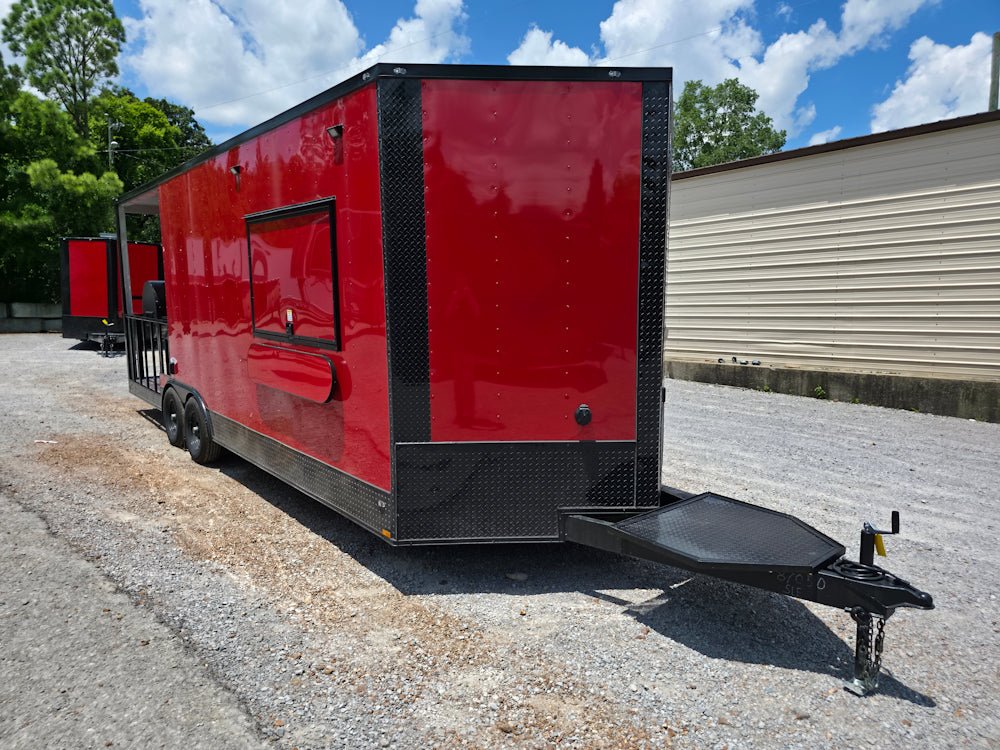 739-8.5-x-24-red-with-blackout-bbq-concession-trailer-with-8ft-porch-15.jpg 8.5' X 24' Red With Blackout BBQ Concession Trailer With 8ft Porch