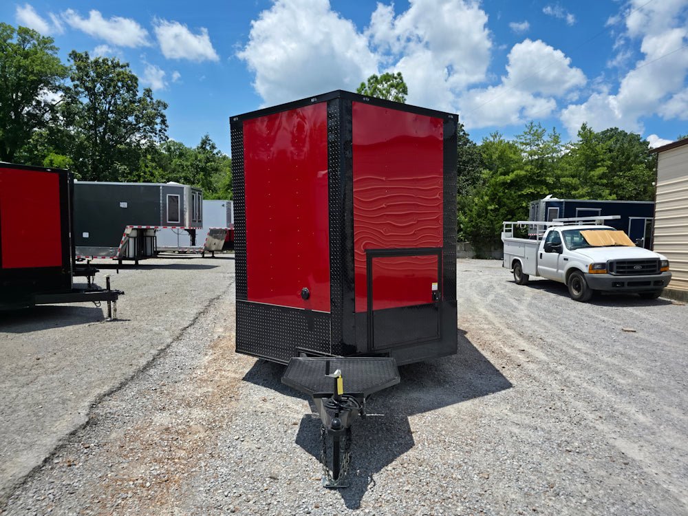739-8.5-x-24-red-with-blackout-bbq-concession-trailer-with-8ft-porch-2.jpg 8.5' X 24' Red With Blackout BBQ Concession Trailer With 8ft Porch