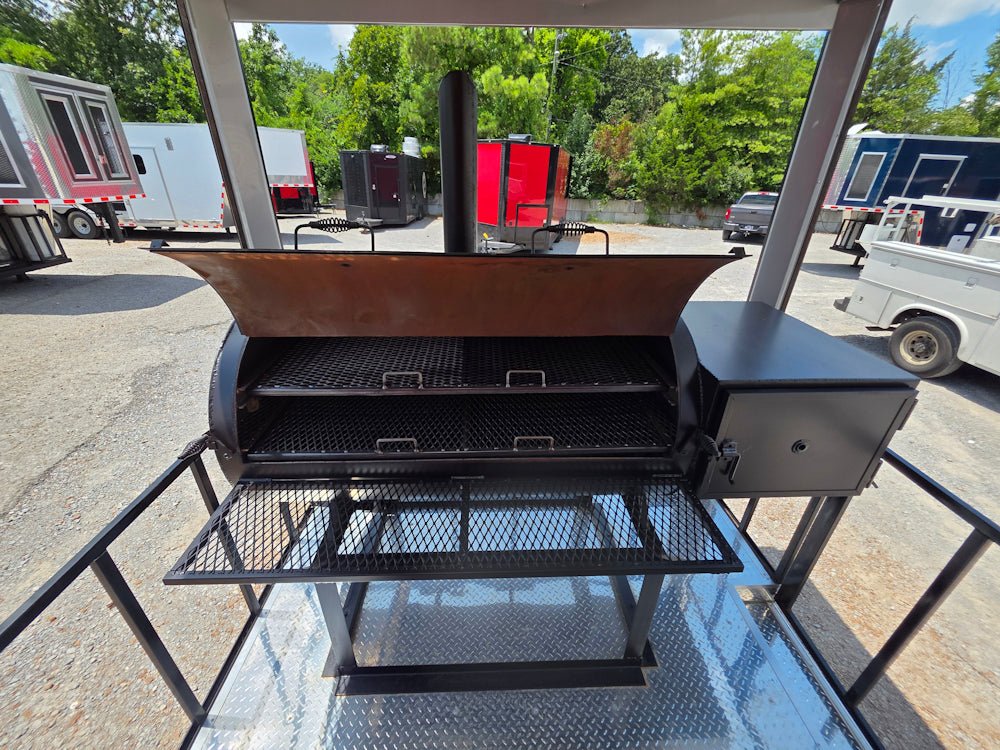 739-8.5-x-24-red-with-blackout-bbq-concession-trailer-with-8ft-porch-20.jpg 8.5' X 24' Red With Blackout BBQ Concession Trailer With 8ft Porch