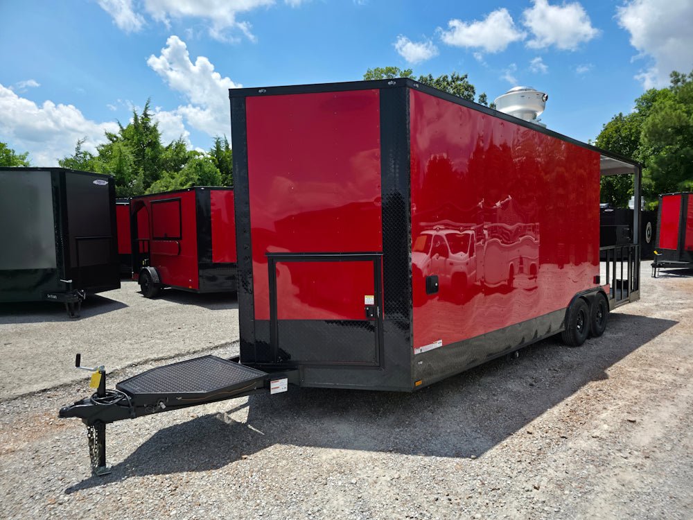 739-8.5-x-24-red-with-blackout-bbq-concession-trailer-with-8ft-porch-8.jpg 8.5' X 24' Red With Blackout BBQ Concession Trailer With 8ft Porch