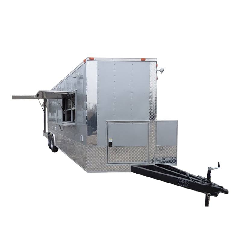 740-8.5-x-24-silver-frost-catering-event-concession-food-trailer-1.jpg 8.5' x 24' Silver Frost Catering Event Concession Food Trailer