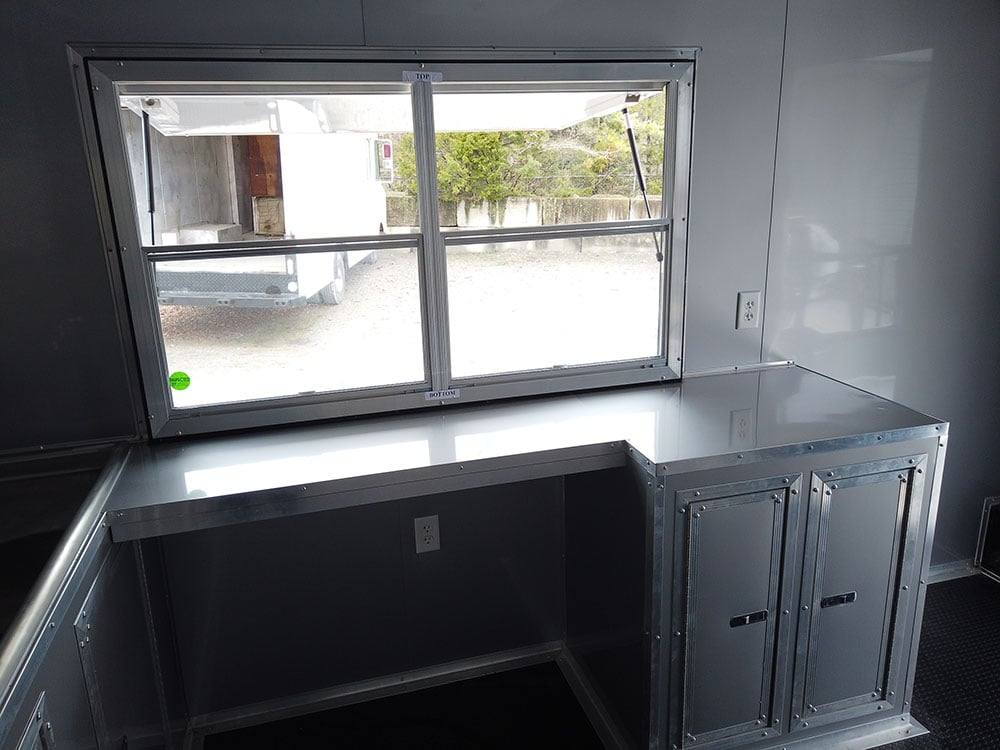 741-8.5-x-24-victory-red-bbq-porch-concession-food-trailer-16.jpg 8.5' x 24' Victory Red BBQ Porch Concession Food Trailer