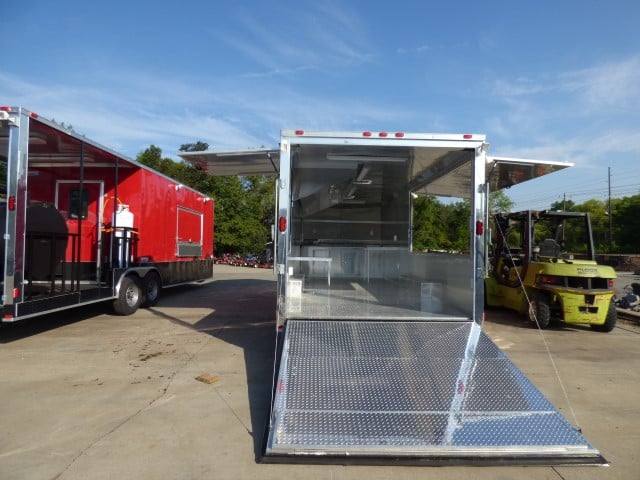 742-8.5-x-24-victory-red-event-vending-concession-food-trailer-12.jpg 8.5' x 24' Victory Red Event Vending Concession Food Trailer