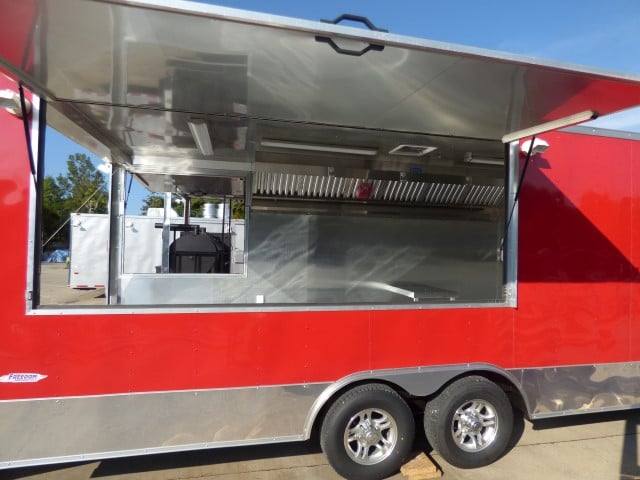 742-8.5-x-24-victory-red-event-vending-concession-food-trailer-15.jpg 8.5' x 24' Victory Red Event Vending Concession Food Trailer
