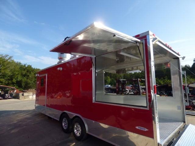 742-8.5-x-24-victory-red-event-vending-concession-food-trailer-27.jpg 8.5' x 24' Victory Red Event Vending Concession Food Trailer