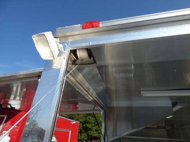 742-8.5-x-24-victory-red-event-vending-concession-food-trailer-3.jpg 8.5' x 24' Victory Red Event Vending Concession Food Trailer