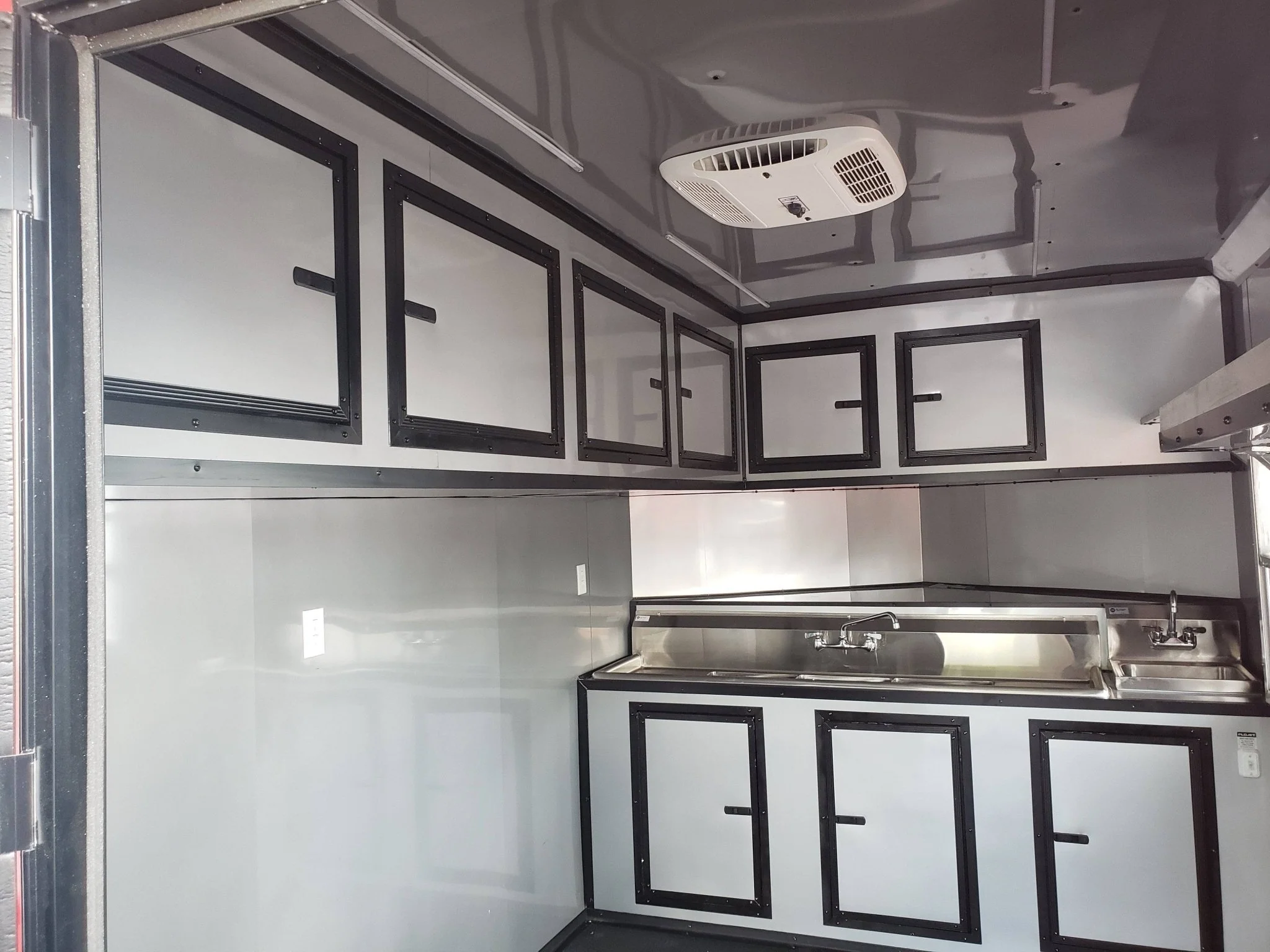 8.5' x 24' Victory Red Porch Style BBQ Concession Food Trailer