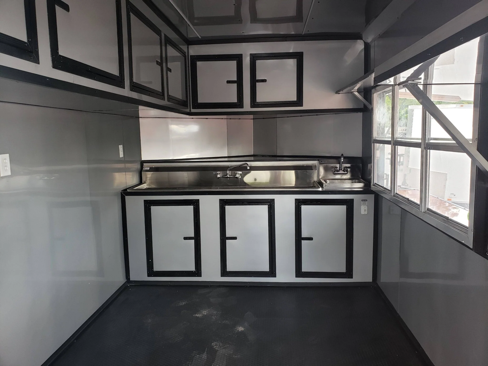 8.5' x 24' Victory Red Porch Style BBQ Concession Food Trailer