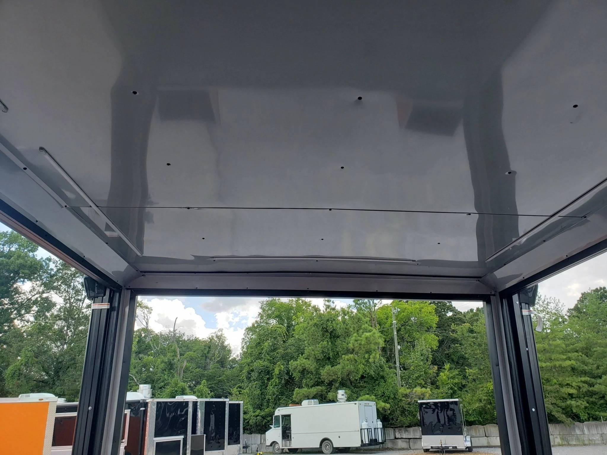 8.5' x 24' Victory Red Porch Style BBQ Concession Food Trailer
