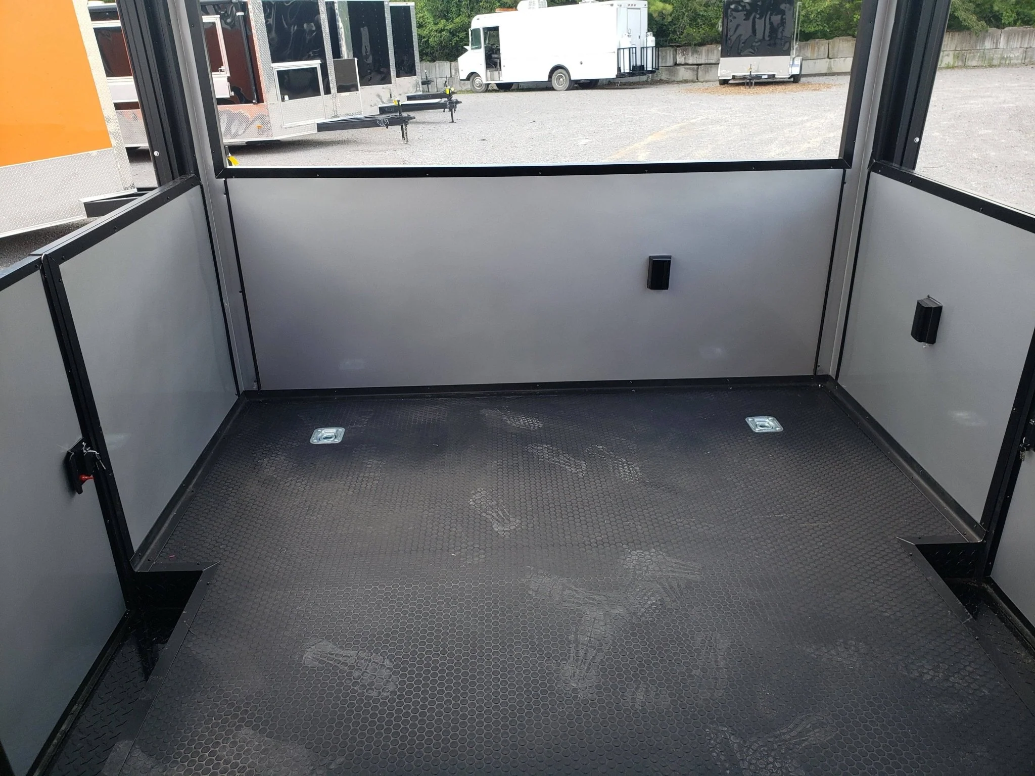 8.5' x 24' Victory Red Porch Style BBQ Concession Food Trailer