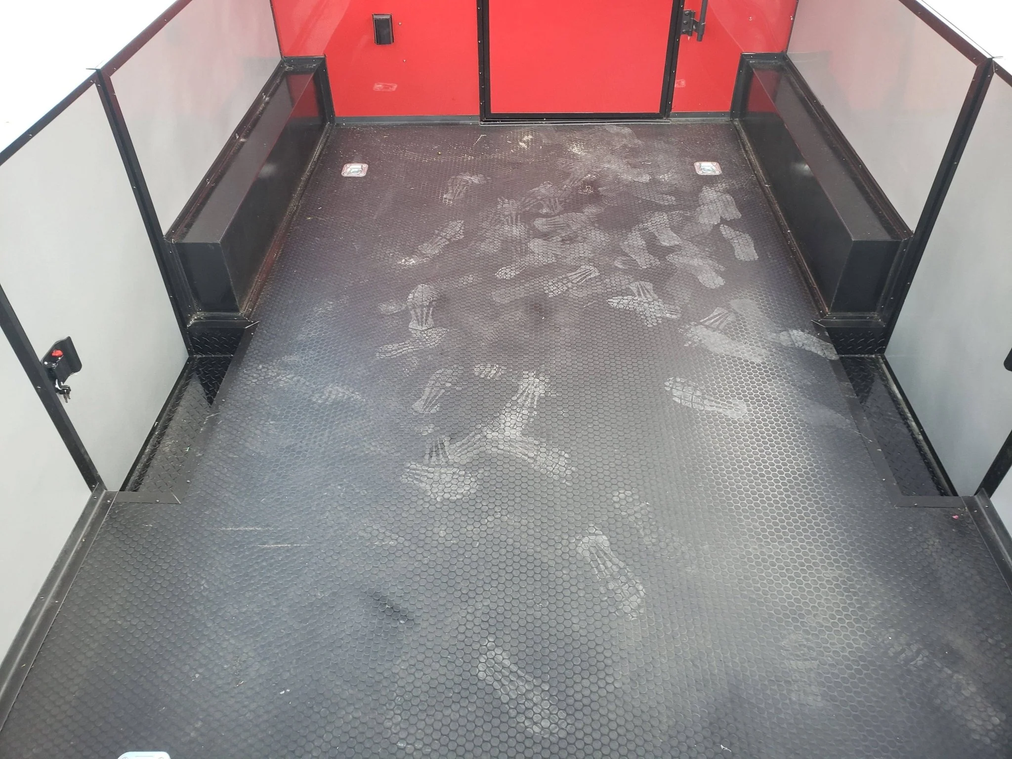8.5' x 24' Victory Red Porch Style BBQ Concession Food Trailer