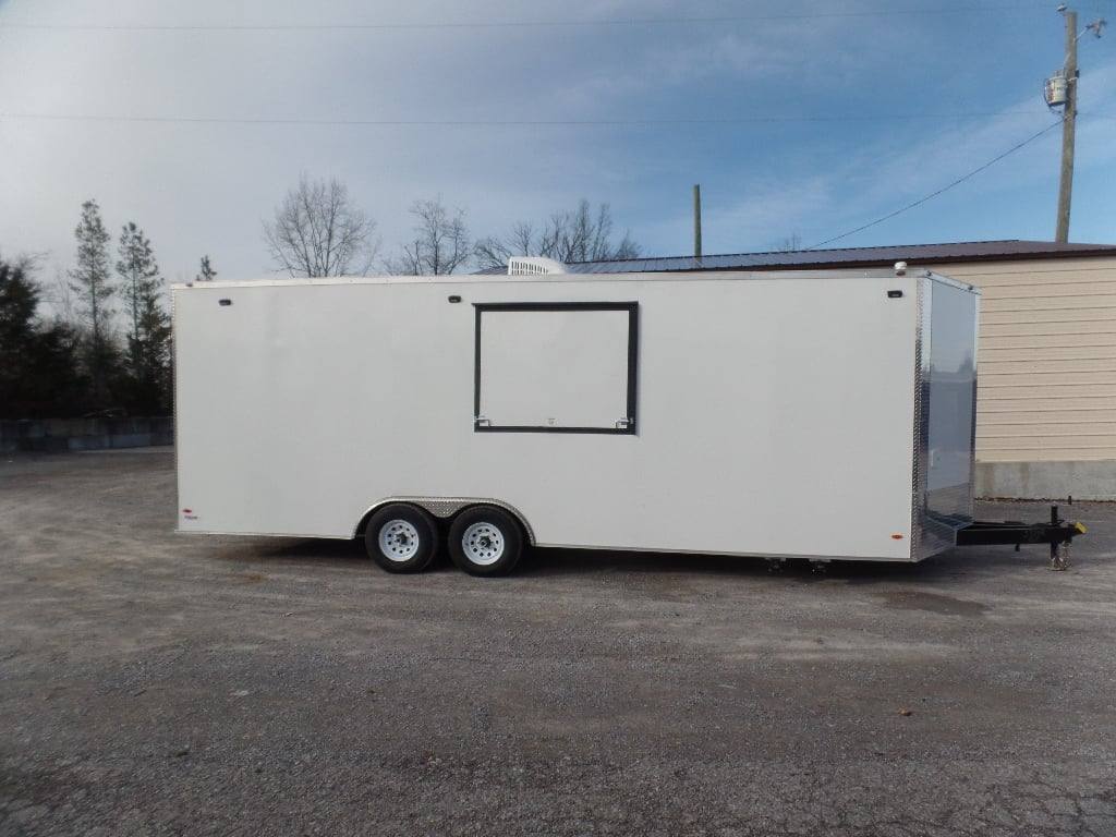 747-8.5-x-24-white-coffee-concession-food-trailer-with-appliances-2.jpg 8.5' x 24' White Coffee Concession Food Trailer With Appliances