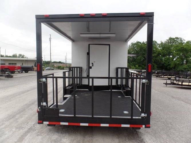 748-8.5-x-24-white-concession-bbq-food-trailer-with-appliances-22.jpg 8.5' x 24' White Concession BBQ Food Trailer With Appliances
