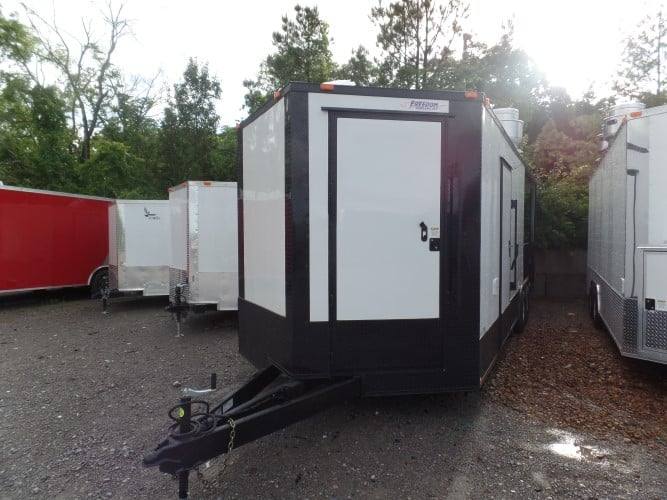 748-8.5-x-24-white-concession-bbq-food-trailer-with-appliances-3.jpg 8.5' x 24' White Concession BBQ Food Trailer With Appliances